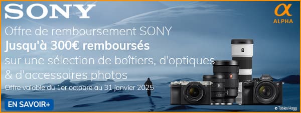 Cashback Sony jusqu'au 31 janvier 2025